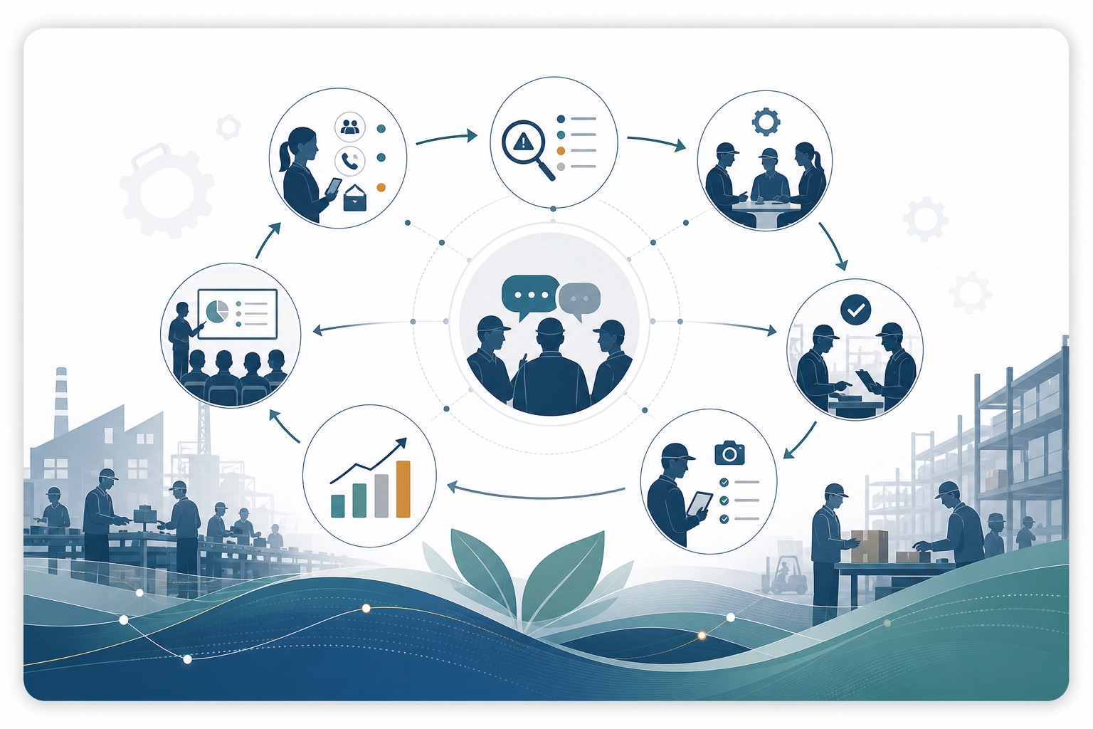 Worker-driven micro-change training card visual